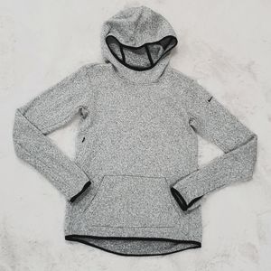 Nike therma-fit fleece gray black hoodie size small